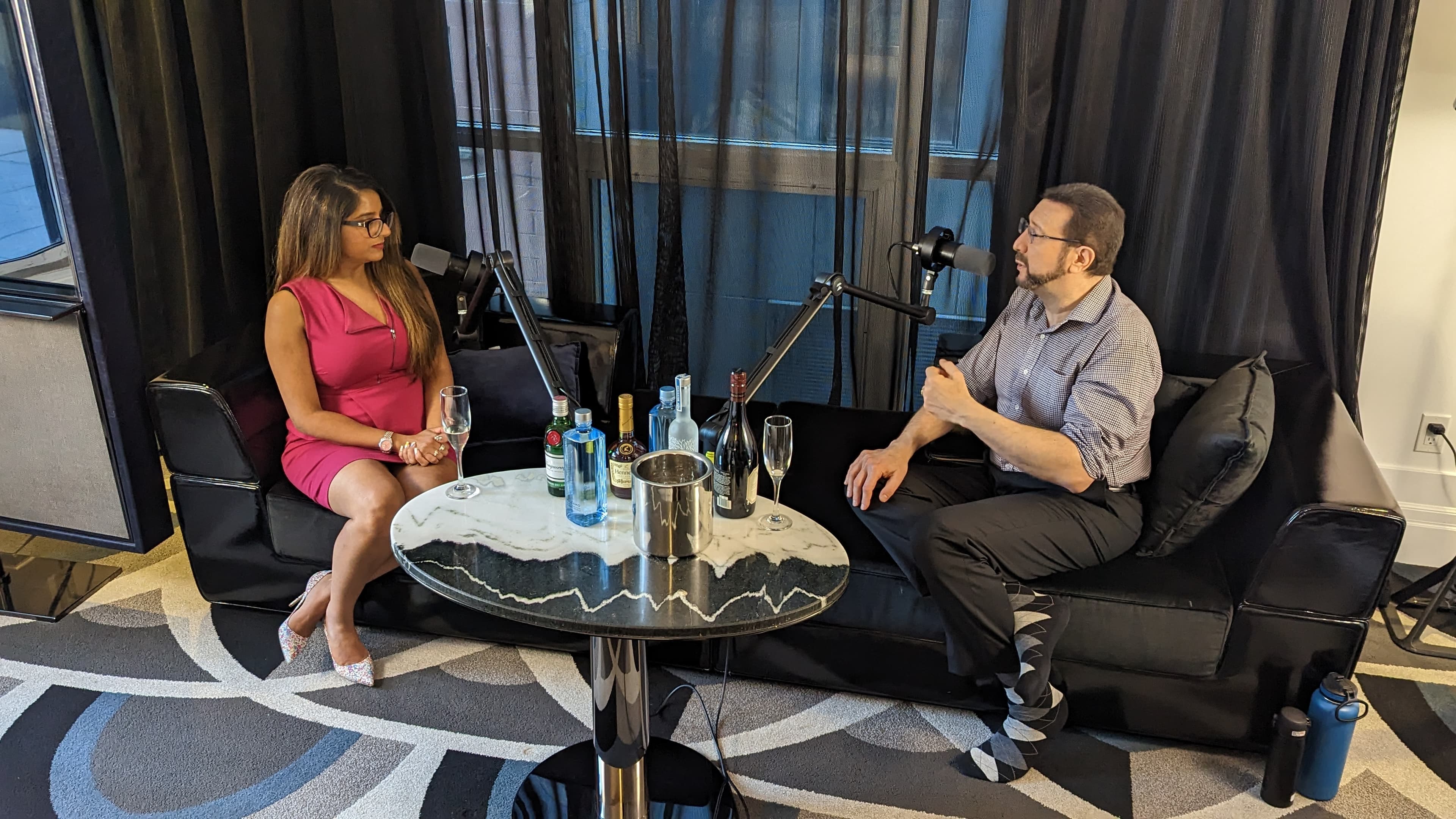 Podcast recording setup